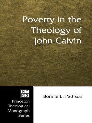 cover image of Poverty in the Theology of John Calvin